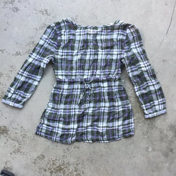 Aeropostale Plaid Cotton Gauze Top NWT - Picture 3 of 10